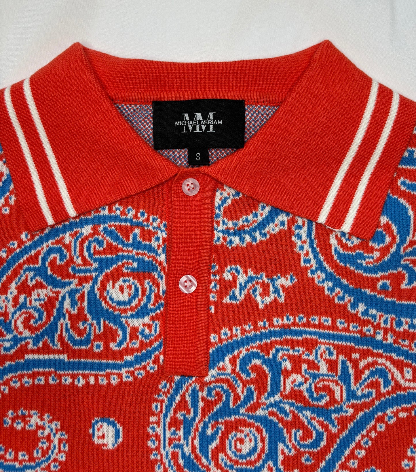 KNITTED PASLEY PRINT POLO