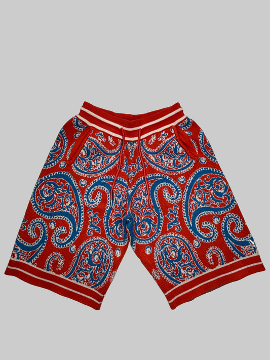 KNITTED BANDANNA PRINT SHORTS