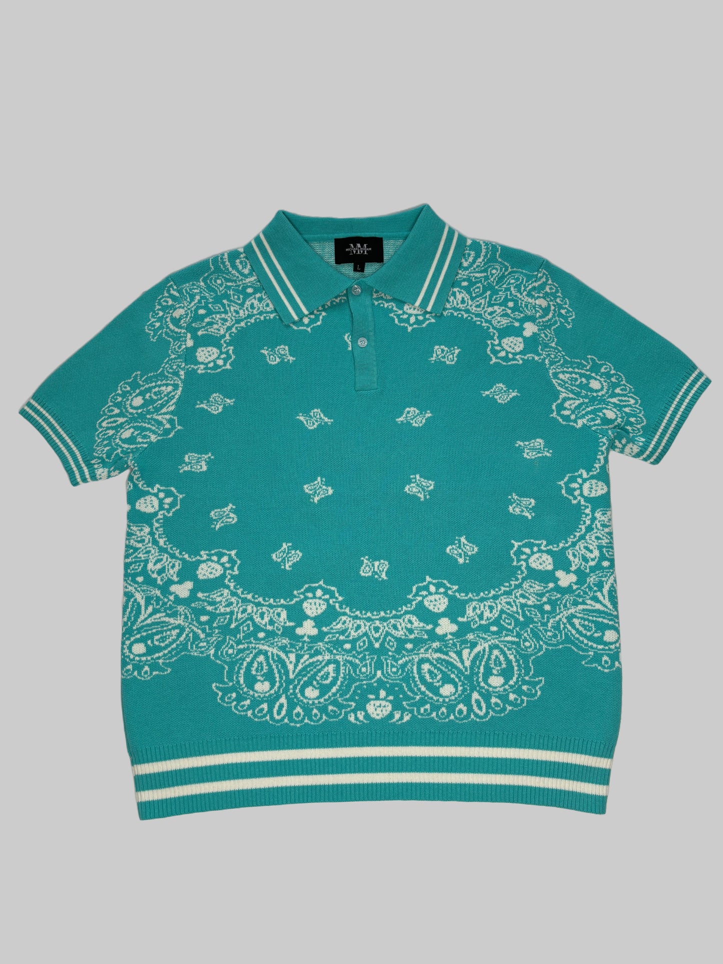 KNITTED PRINT POLO